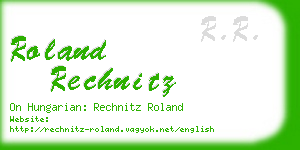 roland rechnitz business card
